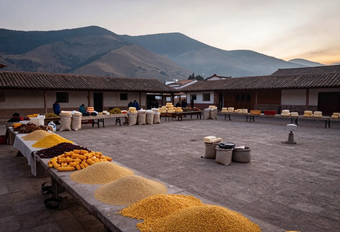Feria andina en Tilcara con productos regionales