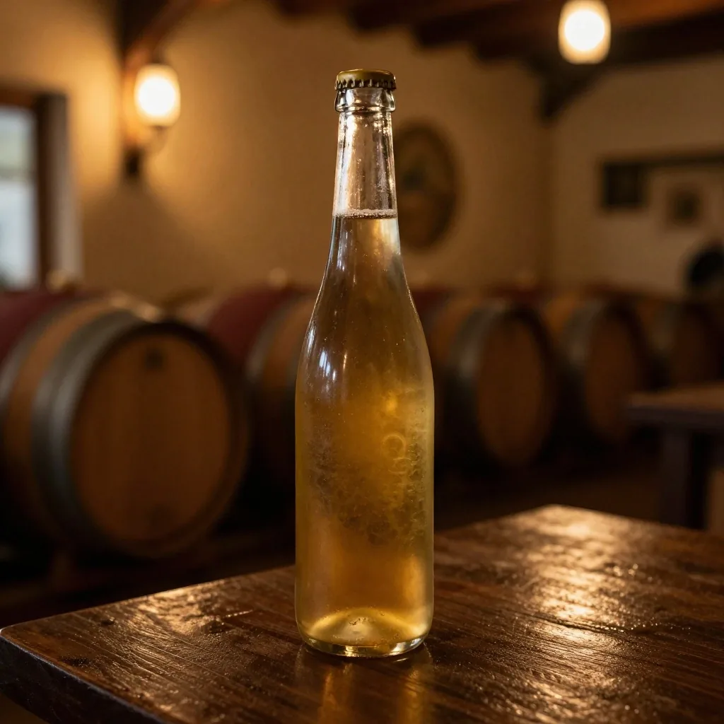 Copa de torrontés bajo la luz en bodega de Cafayate